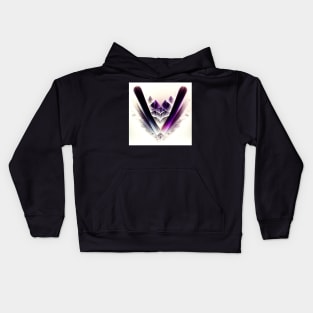 white and violet ice crystal 2 Kids Hoodie